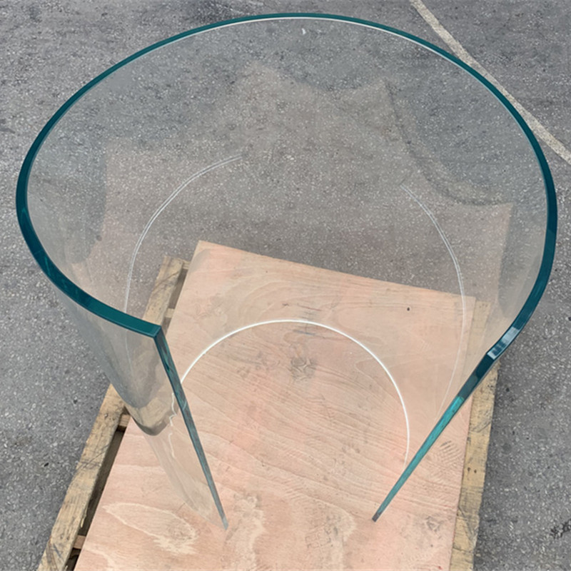 Custom 10mm 12mm hot bending bent curved building glass