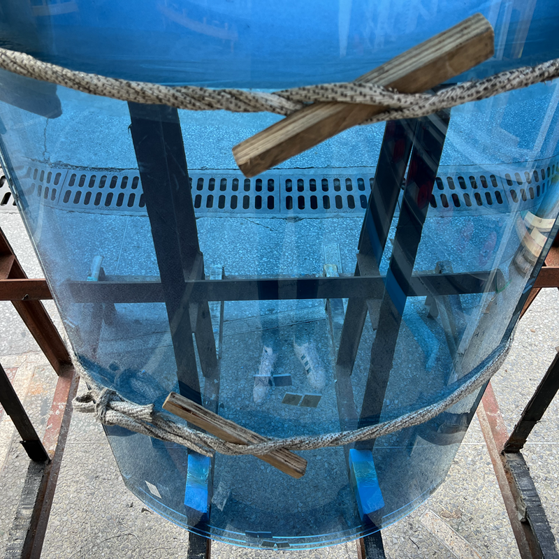 Ford blue curved tempered tinted bent toughened glass
