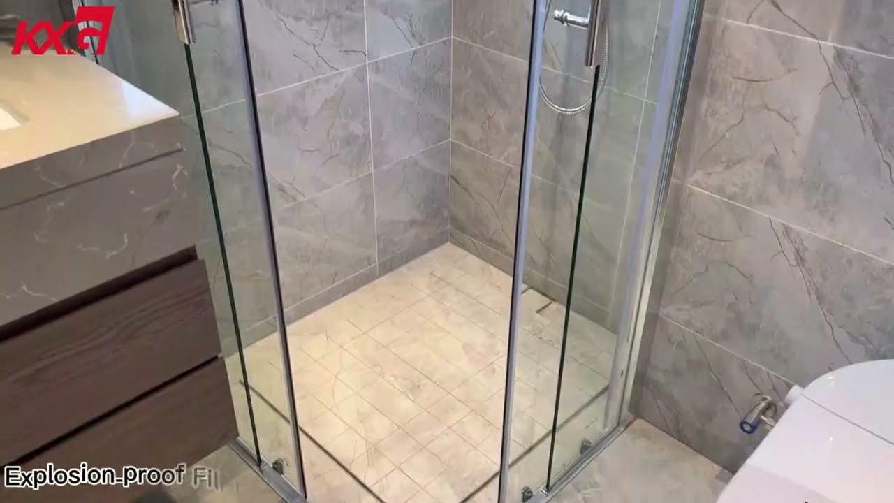 Kunxing Glass ---- Glass Self-explosion Film Shower Door