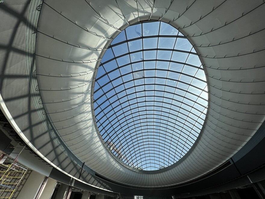 Mall glass skylight