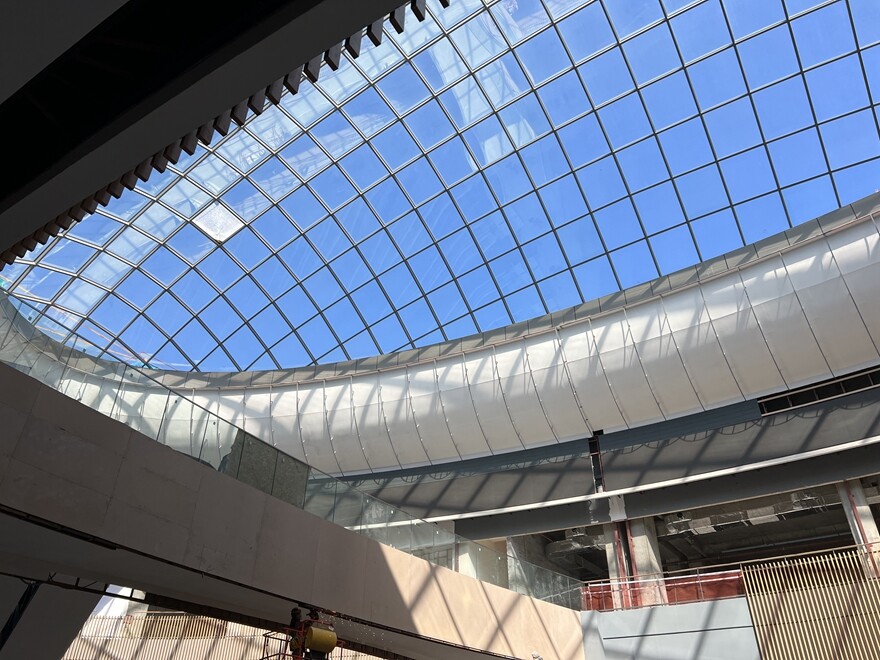 Glass skylight panel