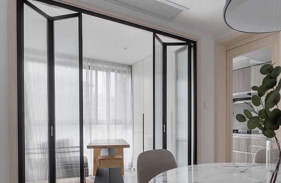 bathroom folding door partition