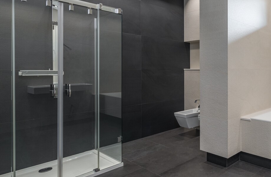 clear glass hotel bathroom partition supplier